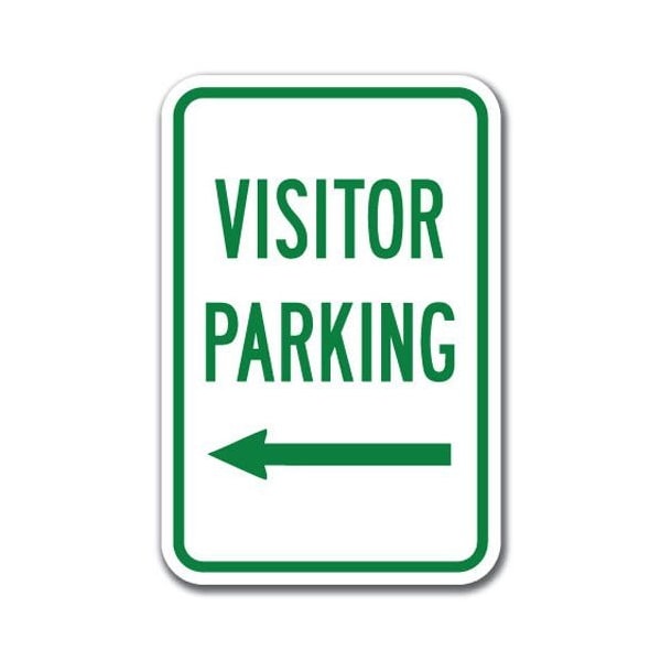 Signmission Visitor Parking with left arrow 12inx18in Heavy Gauges, A-1218 Hospital - Visitor Pk left arrow A-1218 Hospital - Visitor Pk left arrow - main